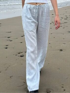 Brandy Melville Baby Blue Linen Pants & Tank